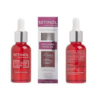 Sérum Liquide Visage Anti-Âge à la Vitamine C et à l'Acide Hyaluronique, Huile Végétale, 30ml, Anti-Rides et Éclaircissant, Marque Privée Fabricant