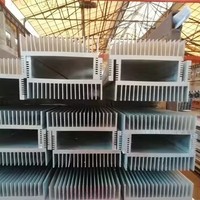 Dissipateur thermique en aluminium extrudé, usinage CNC OEM, aluminium 6063 T5, canal LED en aluminium, dissipateur thermique pour équipement d'alimentation électrique
