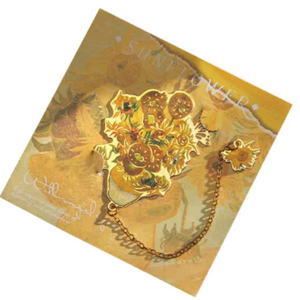 Marcapáginas de Metal hueco con pintura de flores Vintage, colgante de 1 pieza para <span class=keywords><strong>amantes</strong></span> de libros con cadena, papelería impresa para regalo de cumpleaños - Product Image 5