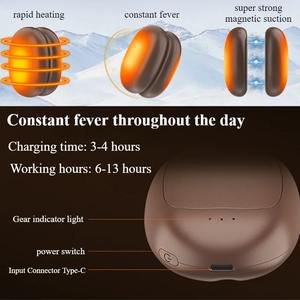 Nuevo Calentador de Manos Magnético con Forma de Grano de Café, Mini Calentador de Manos Portátil Recargable de Doble Cara, Esenciales para el Invierno - Product Image 4