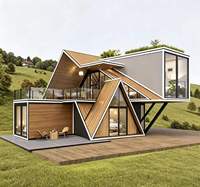 Maison préfabriquée en acier à double couche, étanche, avec toit triangulaire, maison capsule moderne en forme de A pour appartement, salle de sport, hôtel, hall, sous-sol