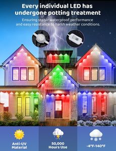 12V/24V IP68 Outdoor Christmas Permanent <b>Light</b> with Smart LED Module Ultra-Bright Lamp with Festival <b>Light</b> Flashing - Product Image 4