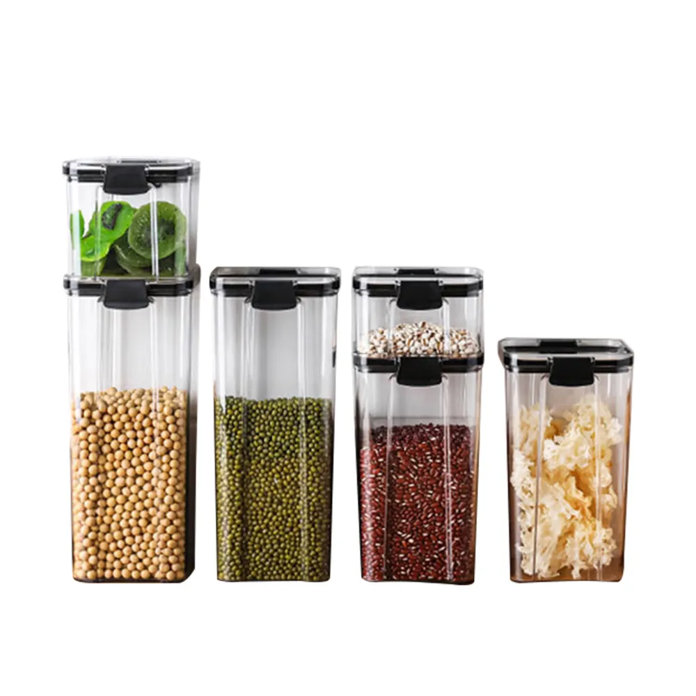 Large PET Food Storage Containers with Lids for Flour Sugar Rice Food Storage for Kitchen Organization