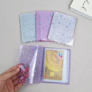 Plastic ID Photo Mini Album Book 1 Inch Star Chaser Backpack Luggage Ornament Cover Small Gift Card Bag