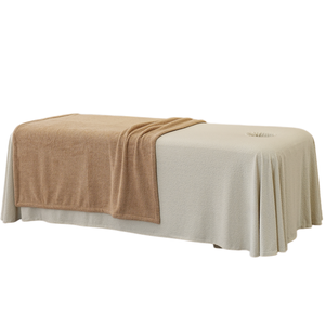 Manta de Microfibra Color Caqui, Cubrecama de Felpa Sintética, Suave y Esponjosa, para Camas de Masaje y Salones - Product Image 1
