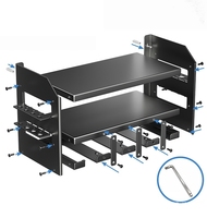 Support mural moderne pliable en métal robuste, organisateur multifonctionnel pour outils électriques de garage, perceuse, tournevis et rangement d'articles divers