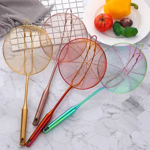 High Quality Food Grade Professional Kitchenware Round Filter Noodle Dumpling Cooking Utensils Stainless Steel Mesh Wire Skimmer