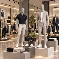Mannequins de vitrine pour magasin de vêtements, modèles féminins et masculins, corps entier, blanc brillant, pour présentation de vêtements