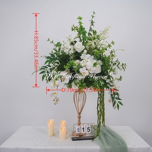 ลูกบอลดอกไม้ไหมประดิษฐ์ DKB แบบใหม่ คุณภาพสูง สีขาวเขียว ทำมือ ทันสมัย น้ำหนักเบา เป็นมิตรกับสิ่งแวดล้อม สำหรับวันขอบคุณพระเจ้า - Product Image 3