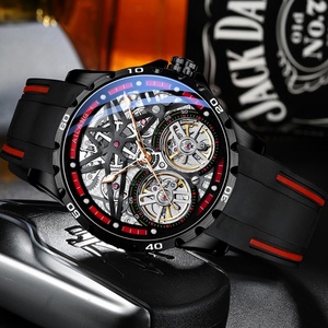 AILANG 8826 Nouvelle Montre Homme Double Tourbillon Automatique Squelette avec Bracelet en Silicone Personnalisable - Product Image 2