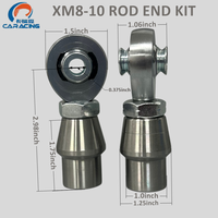 Kit de roulements à rotule XM8-10, alésage 3/8, entièrement fileté, articulation sphérique moulée par injection, en acier allié, autolubrifiant, haute précision