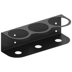 Wall Mounted <b>Spray</b> Bottle Holder 3 Hole <b>Set</b> Heavy Duty Powder Coated For Kitchen Bathroom Hospital Workshop Storage - Product Image 5