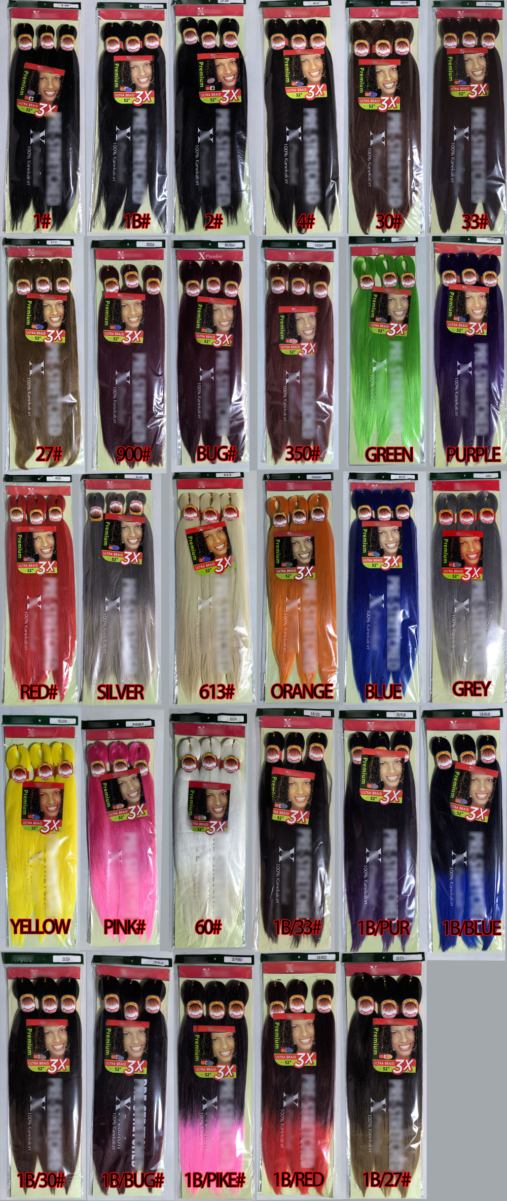 6XPre Estirado Cabello Trenzado Fácil