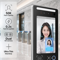 Terminal de reconnaissance faciale 7 pouces avec scanner de codes QR, caméra infrarouge 2MP, Wi-Fi, pour contrôle d'accès piétonnier extérieur et tourniquet