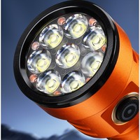 Aluminum 8 LED High-brightness Strong Light Flashlight Outdoor Long-range Fixed-focus Rechargeable Multifunctional Torch Light