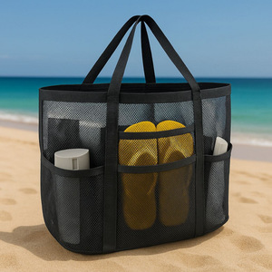 Customized <strong>Large</strong> Capacity Women's Summer <strong>Beach</strong> Handbag Fashion Mesh Tote Shoulder <strong>Bags</strong> for Swimming Customizable - Product Image 1