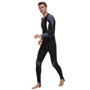 Combinaison de plongée intégrale pour homme, manches longues, col en V, 0,5 mm, 2,0 mm, séchage rapide, spandex, nylon, plongée, snorkeling, natation - Product Image 2