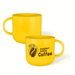 Tasses à café en plastique personnalisables 6 oz blanches vierges pour sublimation, écologiques, compatibles lave-vaisselle, avec poignée - Product Image 4