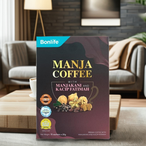 Manja กาแฟสำเร็จรูปพร้อม Manjakani & kacip Fatimh ครีมเปรี้ยวมีคาเฟอีน1กล่อง - Product Image 6