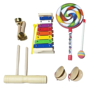 Kit complet de percussions Orff en bois pour enfants, instruments de musique pour la maternelle, aides pédagogiques musicales, vente en gros - Product Image 4