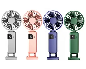 2024 New Arrival 5 Speed Min Wind Cooling Hand Fan Portable Mini Usb Mini Pocket Rechargeable Handheld Fan With Hook