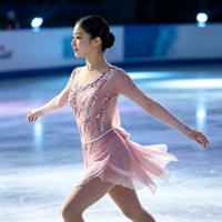 Robe de patinage artistique rose à strass, dos nu, manches longues, en maille, costume de compétition de patinage sur glace, personnalisé pour filles et femmes