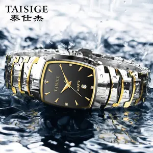 Taisige מותג שעון גברים מכירה חם שעונים טונגסטן קוורץ עבור גברים עמיד למים תאריך wristwatch reloj para hombre