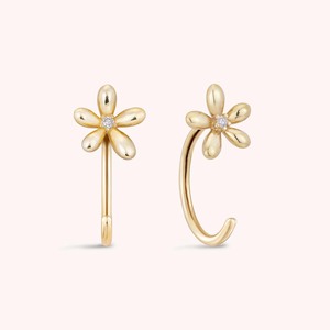 CHICNNA Boucles <span class=keywords><strong>d</strong></span>'oreilles clous en or 14 carats Floraison Halo, Nouveaux bijoux fantaisie personnalisés, Boucles <span class=keywords><strong>d</strong></span>'oreilles fleurs en gros, inaltérables - Product Image 6