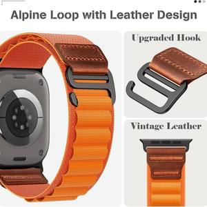 Bracelets de remplacement de luxe Win-Win en nylon tressé réglables et résistants à la transpiration <span class=keywords><strong>Alpine</strong></span> Loop pour Apple Watch Ultra 1 49mm - Product Image 4