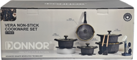 Ensemble de 21 ustensiles de cuisine professionnels en aluminium moulé sous pression, antiadhésifs, compatibles induction et four, pour toutes les cuisinières
