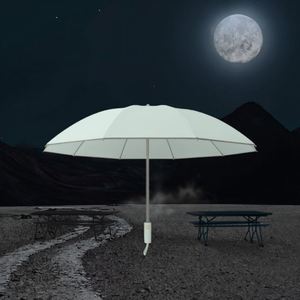 Parapluie compact et léger en polyester à ouverture automatique, pliable en 3 sections, pour adulte, avec baleines en fibre de verre, design moderne, idéal pour les voyages et les jours de pluie, avec étui. - Product Image 2