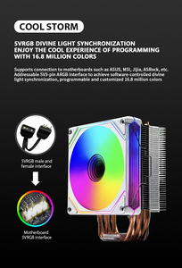 Cool Storm High Quality 3Pin 6 Heat Pipe CPU <strong>Cooler</strong> Fan RGB/ARGB <strong>Symphony</strong> Mirror Large <strong>Air</strong> Volume PC CPU Heat Sink Cooling Fan - Product Image 5