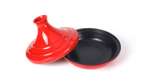 Marmite <span class=keywords><strong>en</strong></span> <span class=keywords><strong>fonte</strong></span> marocaine de couleur rouge, <span class=keywords><strong>fonte</strong></span> <span class=keywords><strong>émaillée</strong></span>, cuisson <span class=keywords><strong>en</strong></span> une seule casserole, <span class=keywords><strong>tajine</strong></span> <span class=keywords><strong>en</strong></span> <span class=keywords><strong>fonte</strong></span> marocaine avec couvercle - Product Image 2