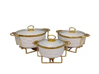 Marmite à soupe en céramique au design moderne, chauffe-plat, plat de service pour buffet de mariage, chauffage sur cuisinière