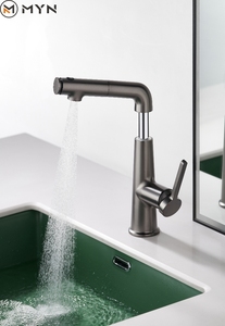 Interrupteur à <span class=keywords><strong>clé</strong></span> au design moderne robinet de salle de bain en laiton pour eau chaude et froide robinet de lavabo à tirette - Product Image 4