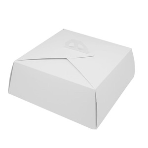 Imee tùy chỉnh cấp thực phẩm hộp bánh trắng gấp mạnh mẽ hộp bánh giấy 6 8 10 12 inch lấy ra hộp bánh có tay cầm - Product Image 6