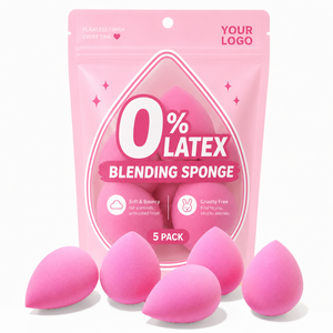 Éponge de maquillage en forme de goutte d'eau de haute qualité, réutilisable, lavable, pour fond de teint liquide, crème, poudre, maquillage rapide, 0% latex, éponge de mélange - Product Image 1
