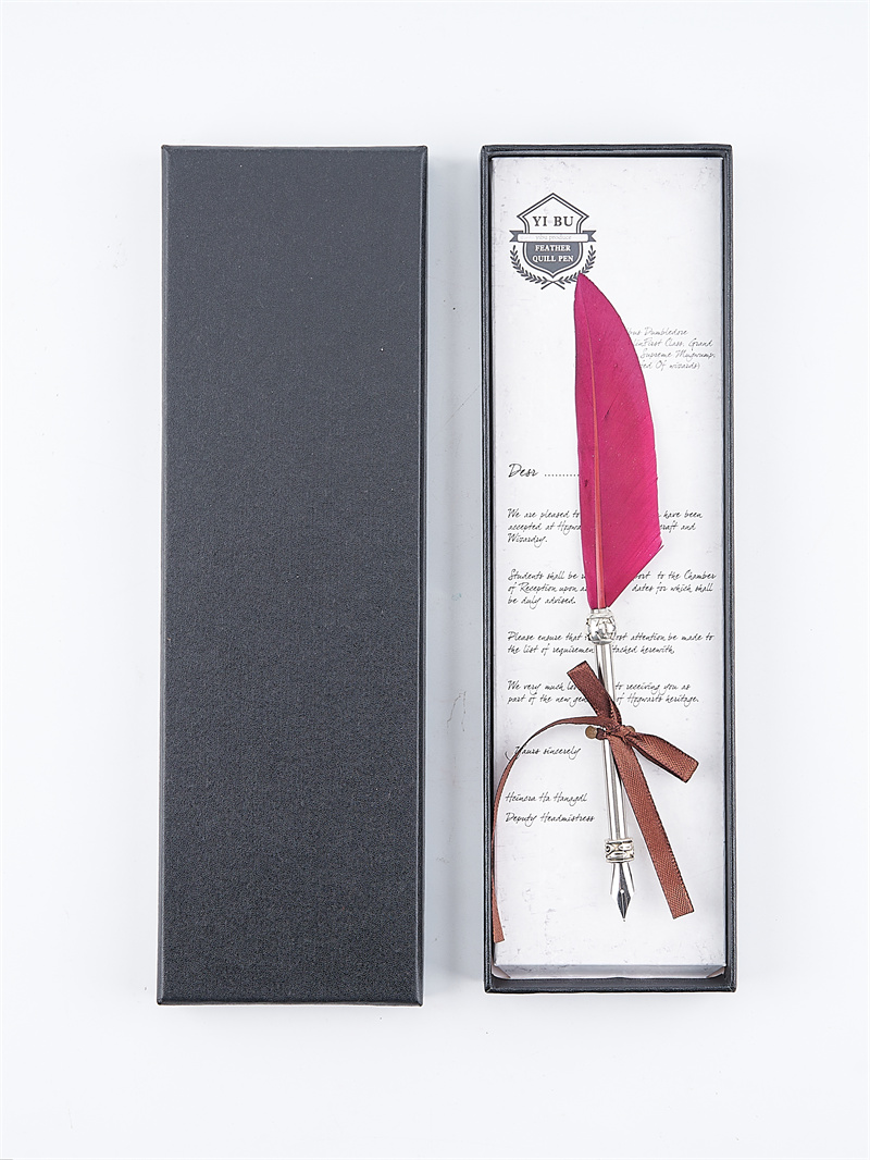 Penna rossa in una scatola