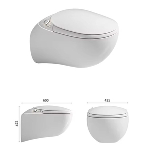 <span class=keywords><strong>WC</strong></span> intelligent électrique mural en céramique haut de gamme, forme œuf, suspendu, automatique, pour salle de bain - Product Image 6