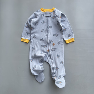 Pyjama bébé nouveau-né style coréen 2026, barboteuse <span class=keywords><strong>à</strong></span> pieds en coton <span class=keywords><strong>à</strong></span> manches longues avec fermeture éclair, imprimé cœurs et pois - Product Image 6