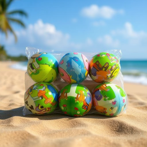 Palline in spugna MNJ 12 cm, 6 pezzi, giocattoli da spiaggia per bambini - Product Image 2