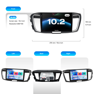 Lecteur multimédia de voiture Unité principale stéréo de voiture 10pouces <span class=keywords><strong>Radio</strong></span> Android 8+256G Carplay Screen pour Tacoma 2015+ - Product Image 4