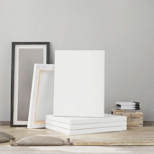 Wholesale Fangtai 100% Cotton 280gsm 8*12 Inch Wood Blank Stretched/ Painting <b>Canvas</b> <b>Frame</b> in Black/White for Inkjet <b>Printing</b> - Product Image 3