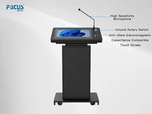 <span class=keywords><strong>Atril</strong></span> de podio Digital compatible con capacitivo electromagnético de 21,5 pulgadas para auditorio, sala de conferencias, Metal para altavoz de escritura - Product Image 2
