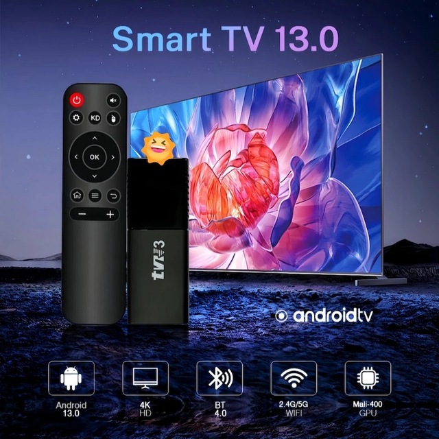 Cross-Border New TVR3 Foreign Trade Box Network Set-Top Box WiFi Android 15.0 4K Video Player Four Core A53 Architecture TV Box