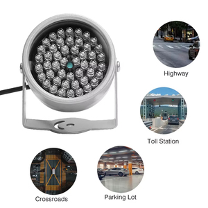 ไฟส่องสว่างอินฟราเรด 48 LED อลูมิเนียม IP65 กันน้ำ DC12V สำหรับกล้องรักษาความปลอดภัย - Product Image 5