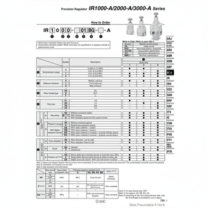 Modèle de régulateur de pression de précision SMC Pneumatics IR3020-N03BG-A - Product Image 1
