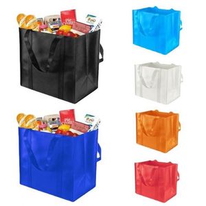 Sac de courses en tissu non tissé imprimé personnalisé avec logo, 20 kg, prix compétitif, pour la vente au détail, emballage alimentaire vierge, Superet - Product Image 6