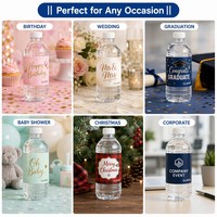 Étiquette de bouteille d'eau minérale personnalisée, imprimée, imperméable, en rouleau, autocollante, en plastique BOPP PET, pour l'emballage des boissons