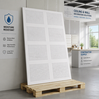 Plaque de plâtre perforée de 9 mm, surface en papier, résistante à l'humidité, pour les petites pièces et les plafonds de cuisine